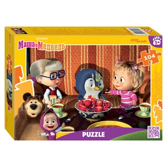 Мозаика "puzzle" 104 "Маша и Медведь (нов.)" (Анимаккорд) # 82246