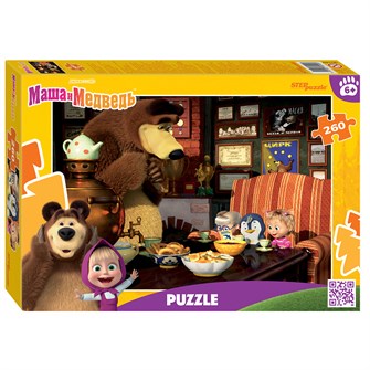 Мозаика "puzzle" 260 "Маша и Медведь (нов.)" (Анимаккорд) # 95149