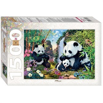 Мозаика "puzzle" 1500 "Панды" # 83075