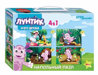 Напольный пазл-мозаика средний Лунтик (Мельница) # 70153