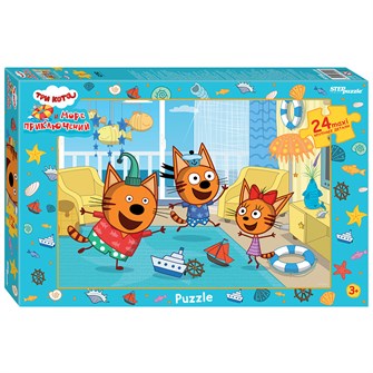 Мозаика "puzzle" maxi 24 "Три кота (new 1)" (АО "СТС") # 90099