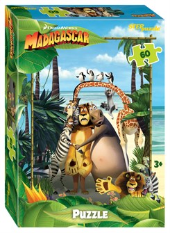 Мозаика puzzle 60 Мадагаскар - 3 (DreamWorks, Мульти) # 81188