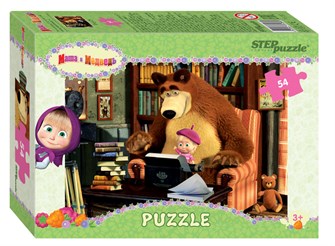 Мозаика puzzle 54 Маша и Медведь (Анимаккорд) # 71120