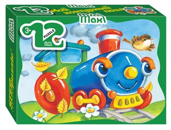 Мозаика puzzle 12 Паровозик (Mini-maxi) # 87003