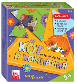 Развивающая игра "Кот и компания. Тримино" (IQ step) # 76013