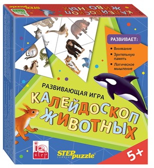 Развивающая игра "Калейдоскоп животных. Тримино" (IQ step) # 76059