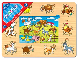 Игра из дерева Весёлое лото. На ферме # 89606