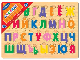 Игра из дерева Весёлая азбука. Алфавит # 89004