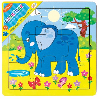 Игра из дерева Слонёнок (собираем по картинке) (Baby Step) # 89048