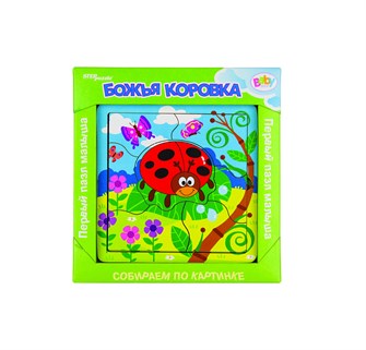 Игра из дерева Божья коровка (собираем по картинке) (Baby Step) # 89072