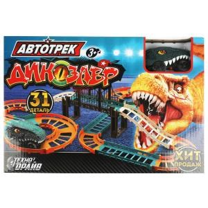 Автотрек динозавр, на бат., кор.45*30*10см ТЕХНОДРАЙВ 2201B0126-R