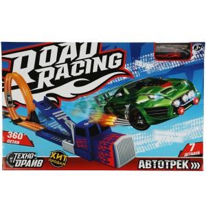 Автотрек с катапультой, звук, маш.мет, кор.45,5*29*6,5см ТЕХНОДРАЙВ 2010C210-R