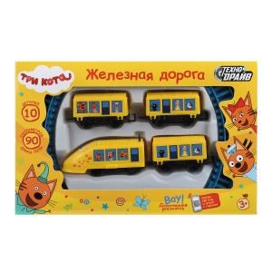 Железная дорога мультяшная Три Кота длина пути 90, кор.28*18*4см ТЕХНОДРАЙВ 2007B052-R