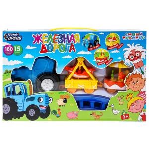 Железная дорога мультяшная СИНИЙ ТРАКТОР длина пути 180, кор.32*20,3*8см ТЕХНОДРАЙВ B1758916-R