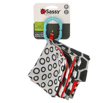 Sassy, Развивающие игрушки, тетрадь Peek-A-Boo, для детей от 0 месяцев, 1 штука 61343150