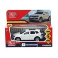 Машина металл VOLKSWAGEN TOUAREG 12 см, двери, багаж, инерц, белый, кор. Технопарк TOUAREG-12-WH (72)