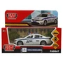 Машина металл VOLKSWAGEN PASSAT ПОЛИЦИЯ 12 см, двер, багаж, инер, белый, кор Технопарк PASSAT-12POL-WH