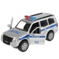 Машина металл MITSUBISHI pajero ПОЛИЦИЯ 12 см, двери, баг., инерц., кор. Технопарк SB-17-61-MP(P)-WB
