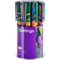 Ручка шариковая синяя Berlingo Jumble 0,7 мм, грип, soft-touch рисунок на корпусе, ассорти Cbp_07S13 СТОК 893-888