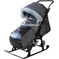 Санки коляска Galaxy NOVA серебро 266-280