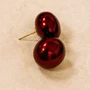 Серьги гвоздики крупные, цвет бордовый, арт. 005.032 005.032