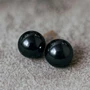 Серьги гвоздики крупные, цвет темно-синий, арт. 005.026 005.026