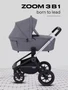 Коляска 3 в 1 Mowbaby Zoom Silver 2025 grey 4670078666208