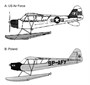 0949  авиация  Piper L-4 PLOVAKY/FLOATS  (1:72) 8594877009492