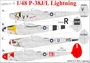 UR32175  декали  P-38J/L Lightning Pt.1 with stencils  (1:32) 2000002205463