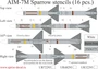 UR32293  декали  AIM-7M Sparrow stencils 16 шт.  (1:32) 2000002210313