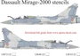 UR48122  декали  Dassault Mirage 2000 B/C/D/N stencils  (1:48) 2000002149422