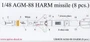 UR4838  декали  AGM-88 HARM (1:48) 2000002148449
