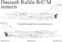 UR72316  декали  Dassault Rafale C/B/M stencils  (1:72) 2000002198024