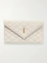 Клатч из кожи Matelassé SAINT LAURENT, белый 47323798