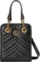 Мини-сумка Gucci GG Marmont Matelass? Черная 666714