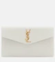 Кожаный клатч Uptown Saint Laurent, белый 2110346