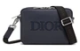 DIOR Кожаный посыльный мешок через плечо мужской морской синий 27927048