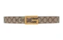 Ремень мужской Gucci Monogram Print, коричневый 13986293