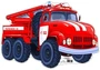ФМ1-9750 Плакат вырубной А4. Пожарная машина (с уф-лаком) - группа Транспорт 1371892031