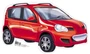 ФМ1-10455 Плакат вырубной А4. Автомобиль легковой красный (с уф-лаком) - группа Транспорт 1394390403