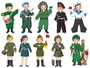 КС-17275 Комплект украшений на скотче. Защитники Родины (двухсторонние, 10 видов в комплекте) 1252028407