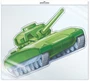 *ФМ1-9360 ПЛАКАТ ВЫРУБНОЙ А4 В ПАКЕТЕ. Танк (с уф-лаком в индивидуальной упаковке с европодвесом и клеевым клапаном) 707912738