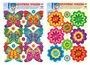 *КБН-17280 Комплект декоративных наклеек А3+. Бабочки на цветах-1 (2 наклейки, многоразовые) 1038583750