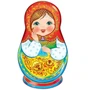 ФМ-14320 Плакат вырубной А4. Матрешка (блестки в лаке) 164272110