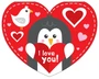 ВА-14390 Валентинка-сердечко большая. I love you! Выборочный УФ-лак 867659686