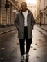Парка спортивная мужская с капюшоном softshell серого цвета 9565Sr 958314266