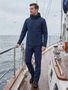 Мужской костюм из софтшелла с флисом и мембраной — утепленный темно-синего цвета 09615TS 565198065