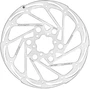 Тормозной диск TRP R180S02M, 1.8 mm, 180 mm, 6 болтов. 1603512936