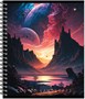 Тетрадь COSMIC LANDSCAPE 170х203, 96 л. гребень, , 4+0+выборочный УФ-лак, 4 диз 759451278