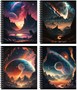 Тетрадь COSMIC LANDSCAPE 170х203, 96 л. гребень, , 4+0+выборочный УФ-лак, 4 диз 759451278